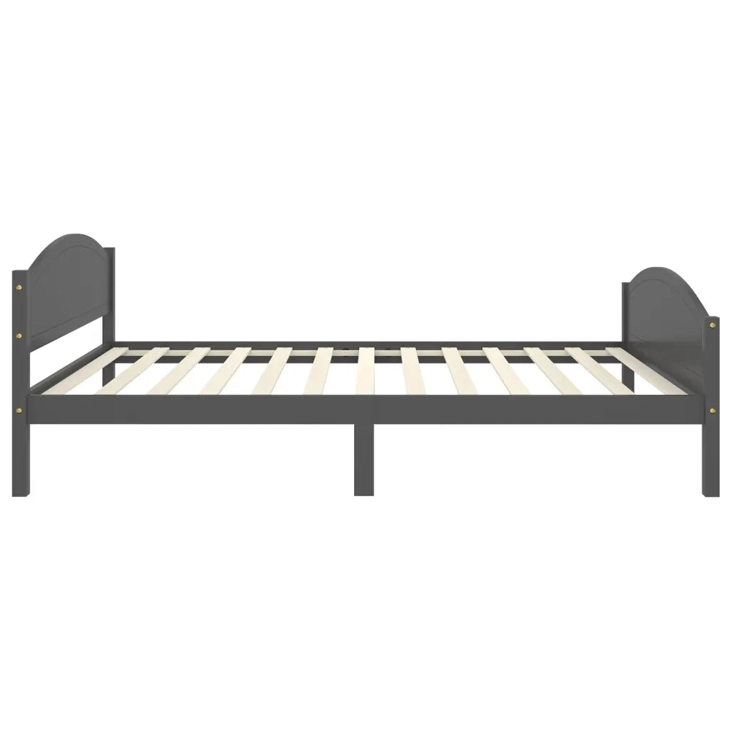 Giroletto senza Materasso Grigio Scuro 120x200 cm Legno Pino 322048
