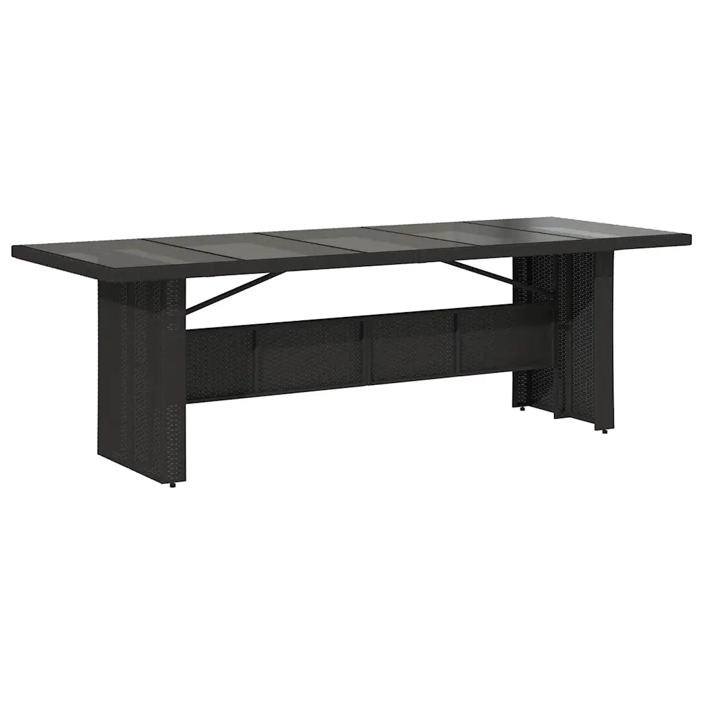 Set BistrÃ² da Giardino 9 pz con Cuscini in Polyrattan Nero
