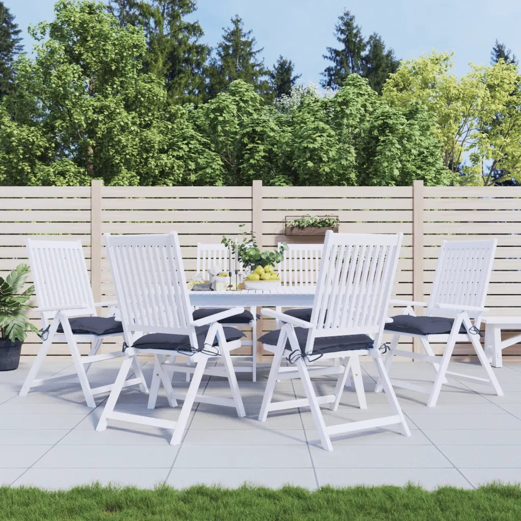 Cuscini per Sedia 6 pz | Cuscini per sedie Blu Marino 50x50x7 cm in Tessuto Oxford