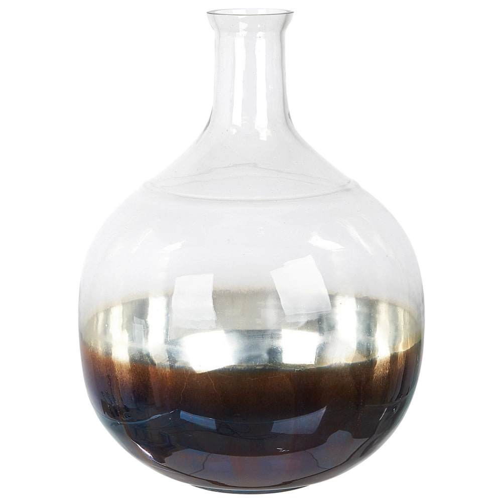 Vaso per fiori in vetro iridescente 40 cm Decorazione per la casa fatta a mano dal design moderno