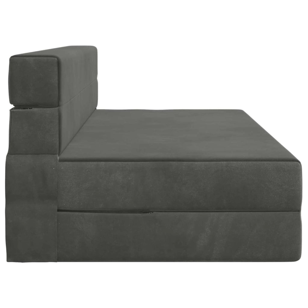 Divano Letto Pieghevole Grigio Scuro 152 x 86,5 x 60 cm Tessuto 900127