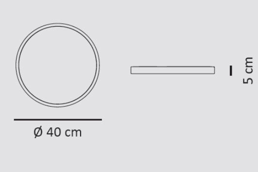 Lampada da soffitto 300-40B bianca 36W Led Integrato 3000k 2880l dimmerabile