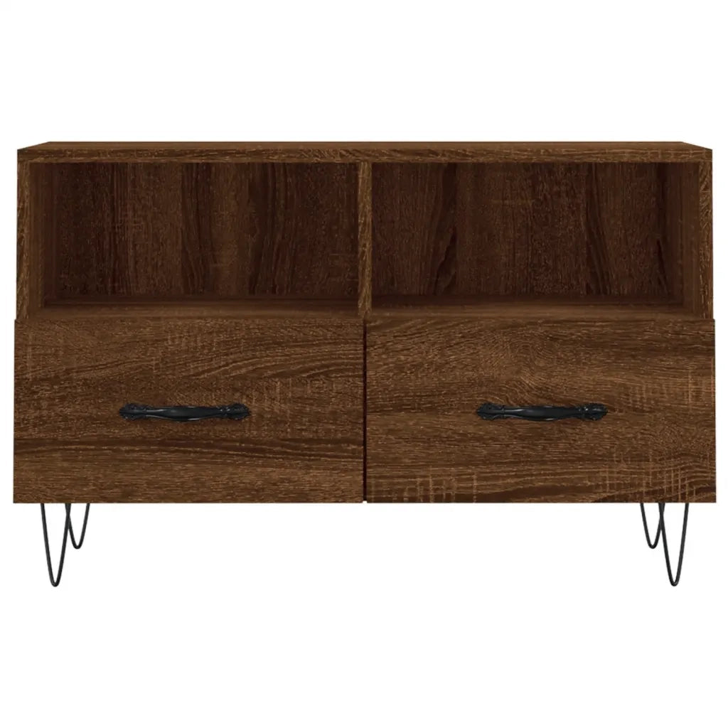 Mobile Porta TV Rovere Marrone 80x36x50 cm in Legno Multistrato 828971