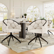 Sedia lussuosa girevole 360¡ã - Zephmum- Beige, schienale ergonomico, stile moderno