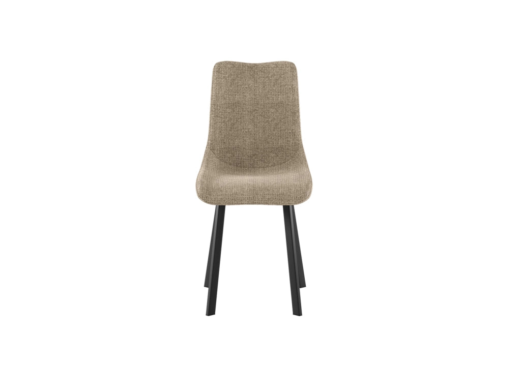 Set 4 Sedie Iris 45x56x86 cm in Tessuto Easy-Clean Beige