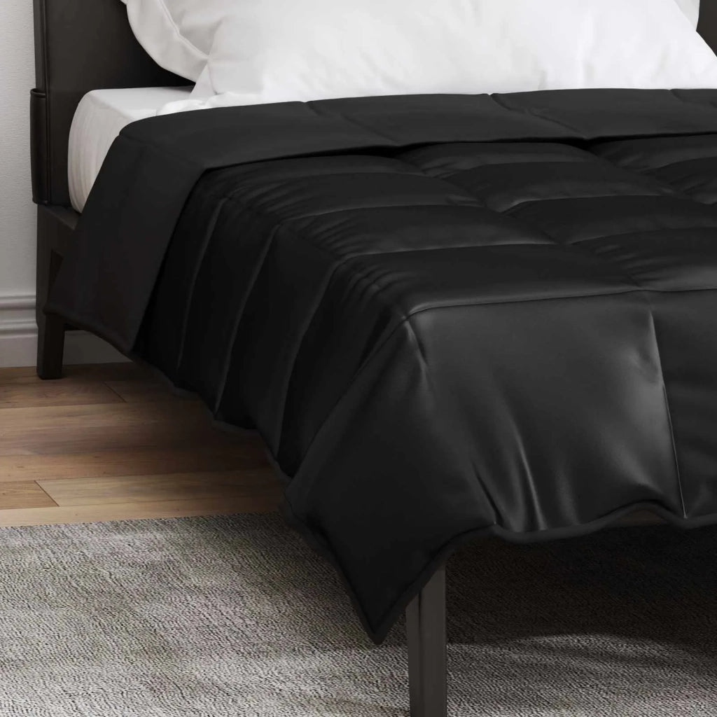 Duvet Estivo Nero 140 x 220 cm Satin e Micropile 42025782
