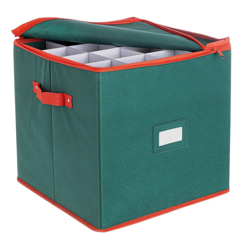 Contenitore Xmas per Sfere Quadrato Verde Capacità 27 Pezzi Diametro 100cm (6 Pezzi)