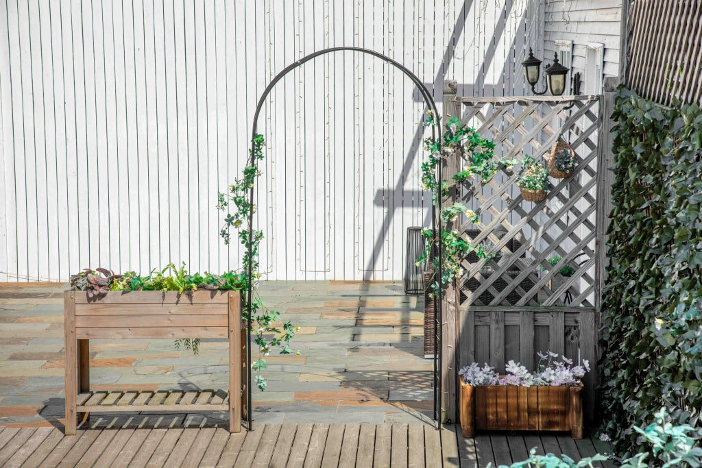 Arco per Rose ¨C zephmum ¨C Nero Metallo 114x30x230cm