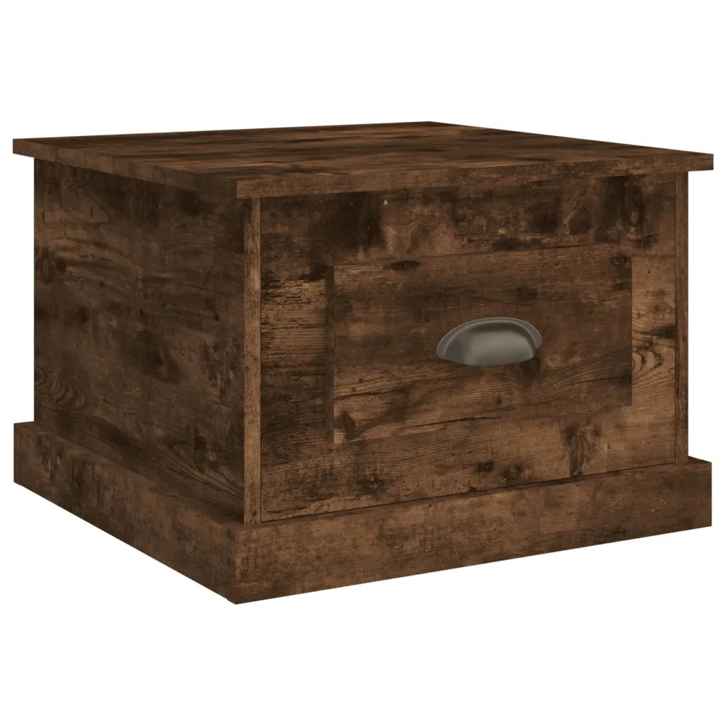 Tavolino da Salotto Rovere Fumo 50x50x35 cm Legno Multistrato 816253