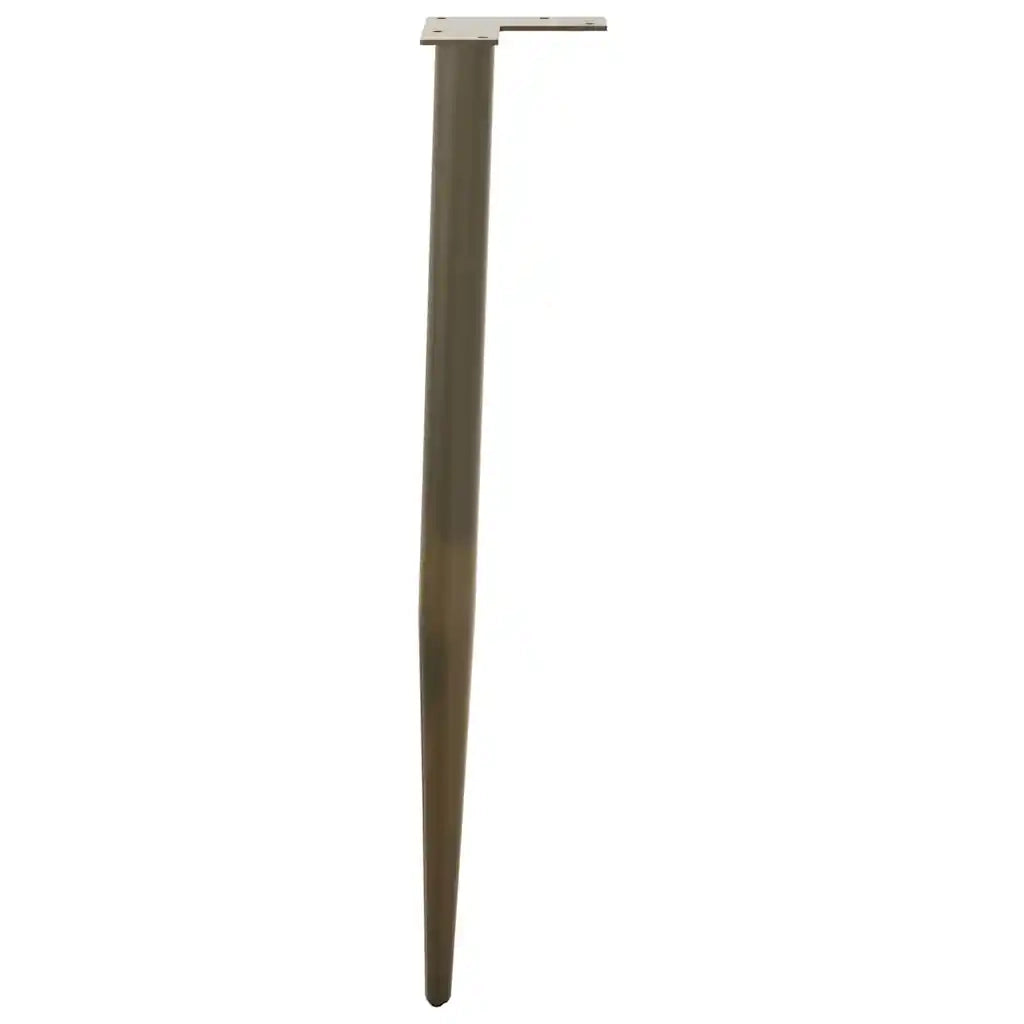 vidaXL Gambe per Tavolo Consolle Forma Conica 4 pz Acciaio Naturale 72-73 cm Acciaio