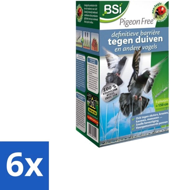 Difesa dagli uccelli inox 1,5 m - Pacchetto economico - 6 pezzi