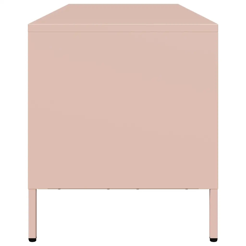 vidaXL Mobile TV Rosa 135x39x43,5 cm in Acciaio Laminato a Freddo