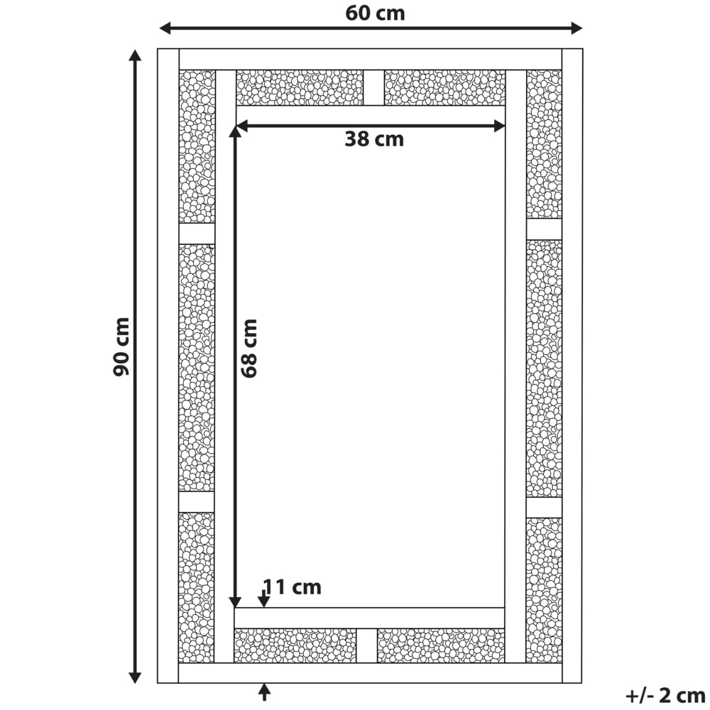 Specchio da parete in argento rettangolare 60 x 90 cm moderno glamour soggiorno camera da letto decorazione