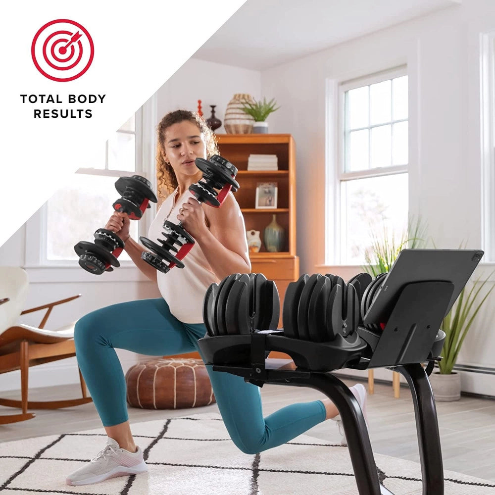 Trade Shop - Manubrio Pesi Dumbbell Regolabile A Carico Variabile Da 2 A 24kg Multifunzionale -