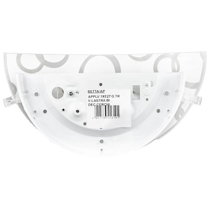 BETTA LAMPADA APPLIQUE 1 LAMPADINA E27 30 CM CERCHI