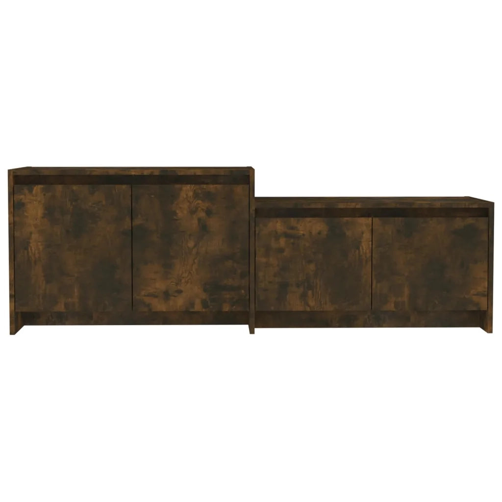 Mobile TV Rovere Fumo 146,5x35x50 cm in Truciolato 813026