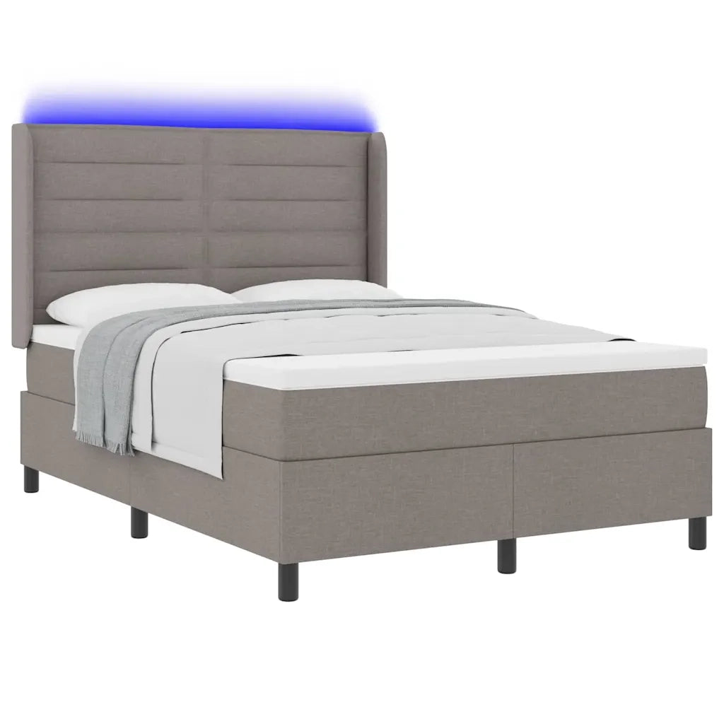 Letto a Sorgente LED con materasso Talpa 140 x 200 cm Tessuto 3343445