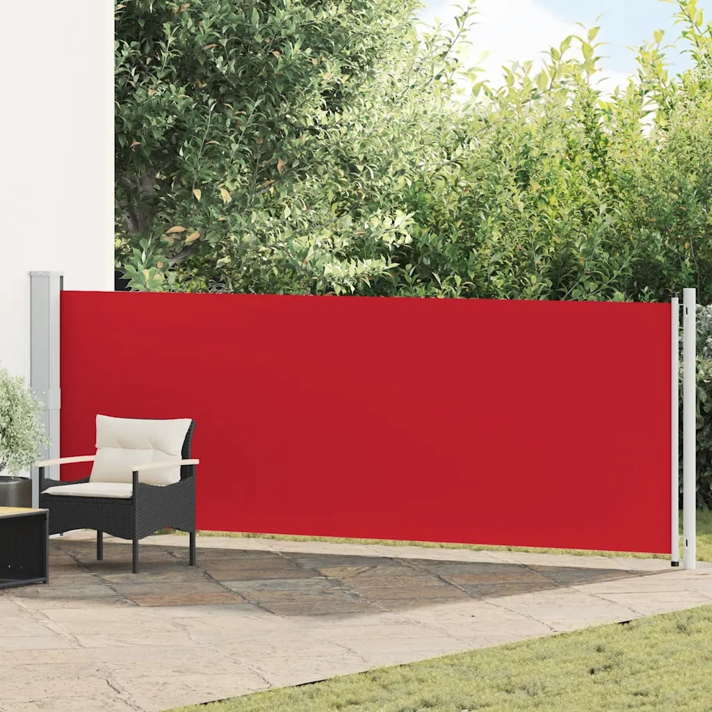 Tenda Laterale Retrattile per Patio 140x600 cm Rossa 313372