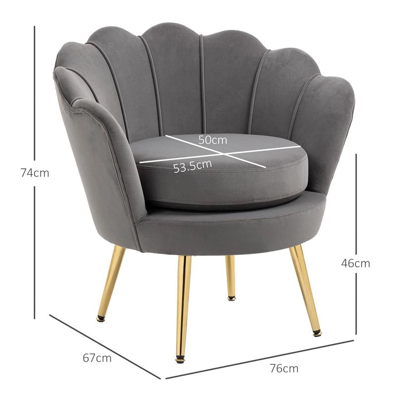 POLTRONA VINTAGE DI DESIGN IN VELLUTO, POLTRONCINA DA CAMERA CON SCHIENALE ALTO 76X67X74CM
