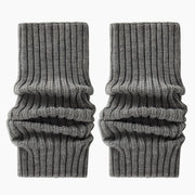 Due pair di calzettoni per donna, lana soffice, intrecciata, adatti per danza, pantaloncini da balletto, calzettoni di lana spessi, colore medio grigio