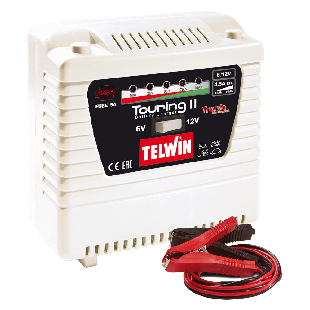 CARICABATTERIA 'TOURING 11' 2/6 A - 6/12 V  - TELWIN
