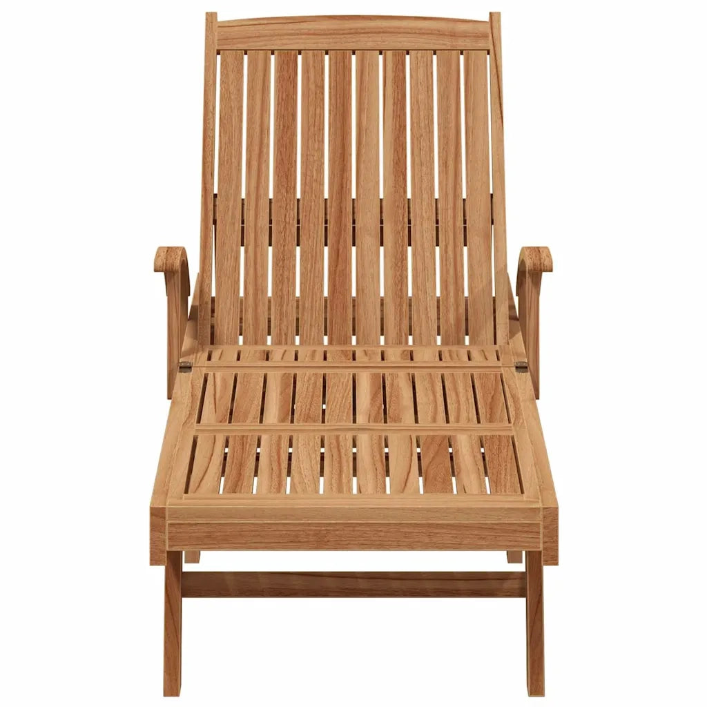 Lettino Prendisole | Sdraio da giardino | Lettino da sole con cuscino Marrone 195 x 59 x 78,5 cm