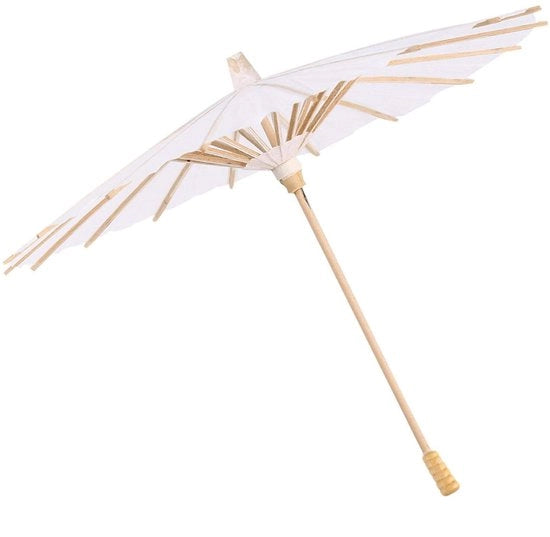 Parasole in Papier per Decorazione e Cosplay, Bianco, 30cm