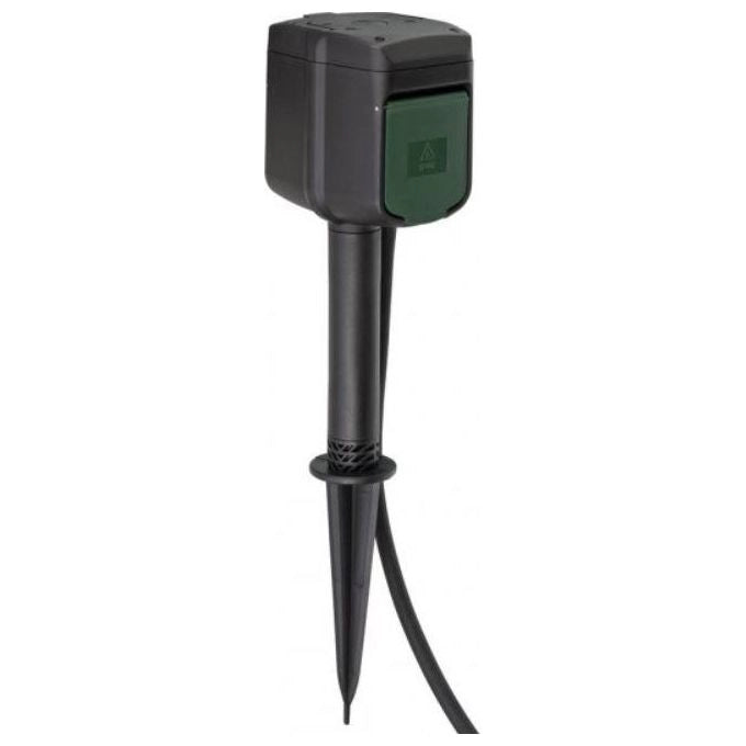 Brennenstuhl 1154540601 presa intelligente Nero, Verde