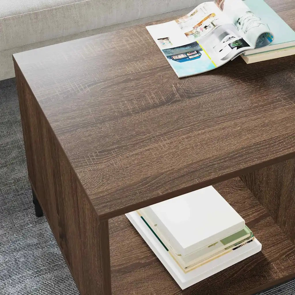 Tavolino da salotto con cassetto Rovere Marrone 90 x 49 x 46 cm
