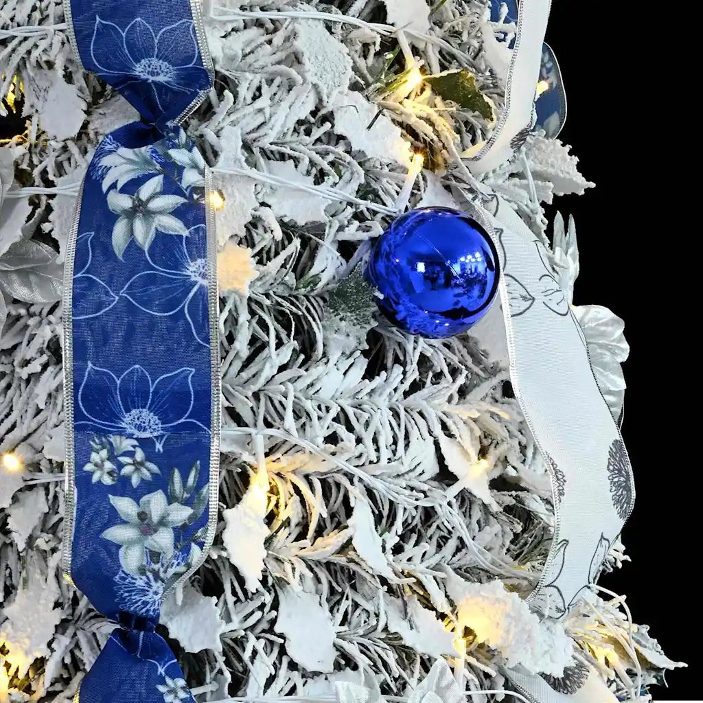 Albero di Natale | Decorazioni natalizie artificiale con 150 LED Bianco 180 cm PVC