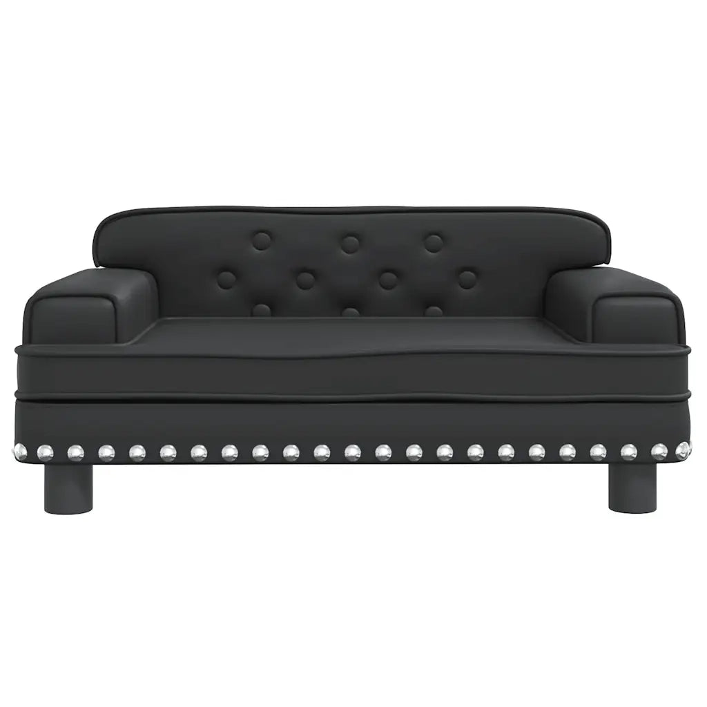 Divano per Bambini-Sofa-Divanetto Nero 70x45x30 cm in Similpelle 747179