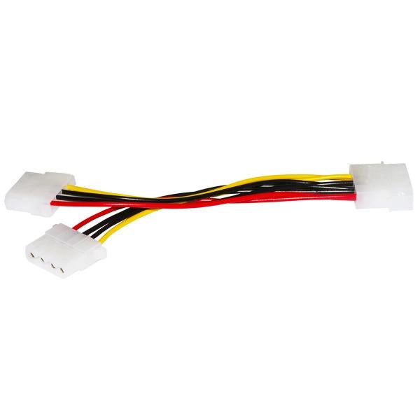 Cavo sdoppiatore alimentazione 1x Molex maschio / 2x Molex Femmina - Cm. 15