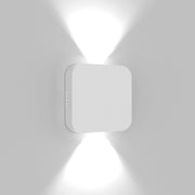 Roller Lampada da Parete per Interni ed Esterni in Alluminio Pressofuso Bianco Opaco con Doppia Emissione LED 10.5W e Grado di Protezione IP54