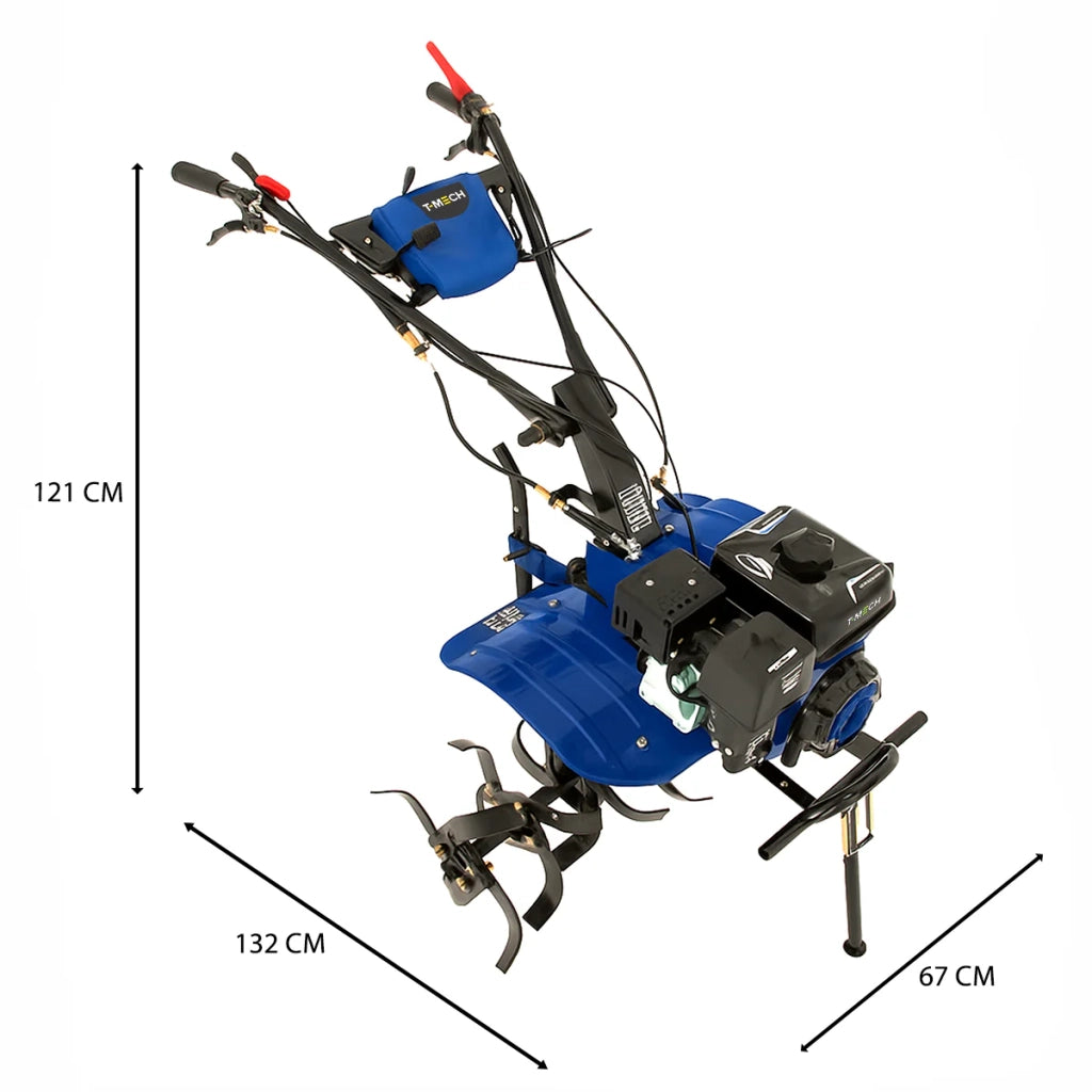 Motozappa 7,5HP Benzina 212cc 4T Coltivatore 16 Lame Giardino