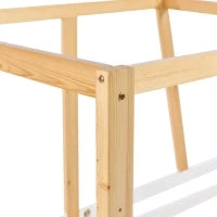 Letto Montessori a Forma di Jeep con Ruote e Sponde Protettive, Letto per Cameretta, Senza Materasso, in Legno e MDF, 90x200 cm, Bianco