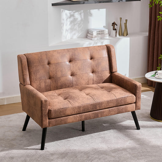 Banquette in lino - Xylo - 2 posti - Piedi in legno massello antiscivolo, cuscini in schiuma ad alta densit¨¤