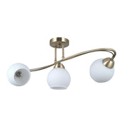 Plafoniera classica ottone antico bianco 3xE27 Italux