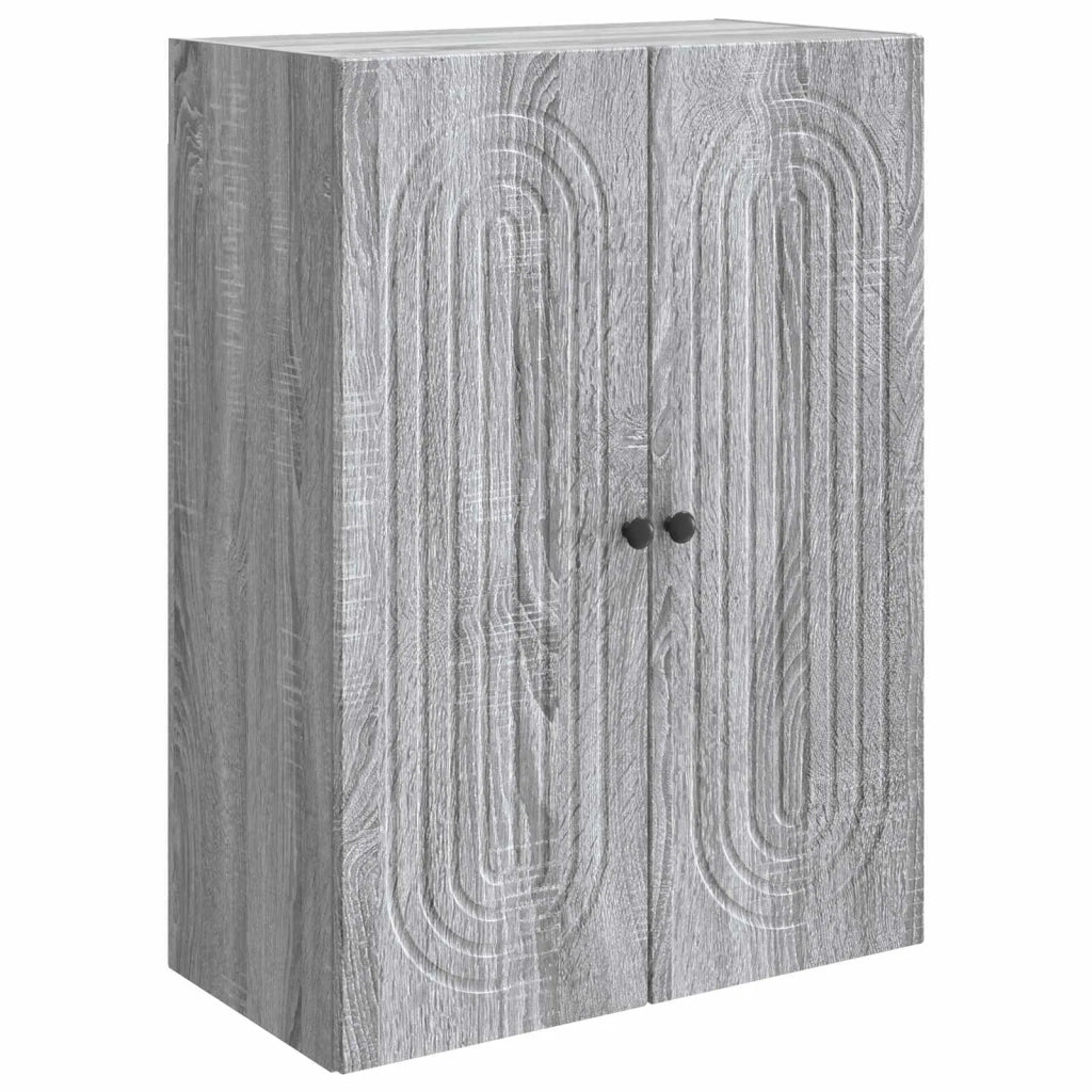 Mobiletto a muro Sonoma grigio 66 x 34,5 x 90 cm 898061