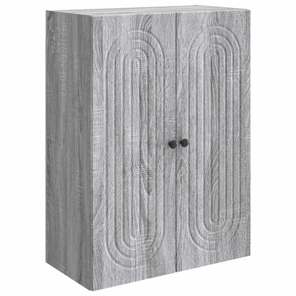 Mobiletto a muro Sonoma grigio 66 x 34,5 x 90 cm 898061