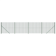 Recinzione da Giardino | Recinzione Metallica con Flangia Verde 1,6x10 m