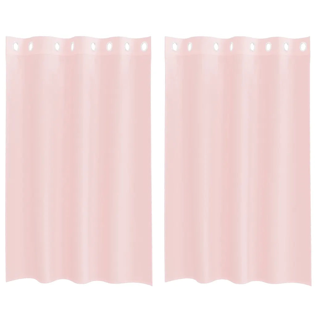 vidaXL Tende in Voile con Occhielli 2 pz Rosa Chiaro 140x175 cm