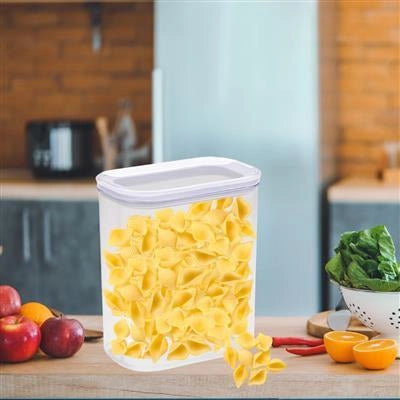 MA MAISON CLEAR AND FRESH CONTENITORE RETTANGOLARE TRASPARENTE CON COPERCHIO BIANCO 1,5 LT