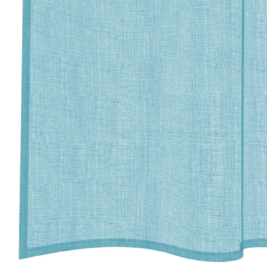 Tende in Voile con Tasche per Aste 2 pz Turchese 4102237
