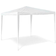 Trade Shop - Gazebo 3x3mt Tenda Esterni Arredo Giardino Tetto Antipioggia Idrorepellente Bianco -