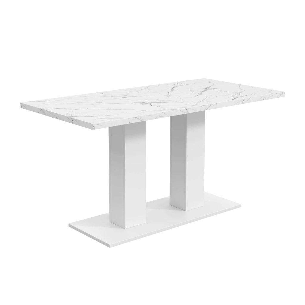 Tavolo da pranzo allungabile rettangolare per 6-8 persone ¨C MINIMAL ¨C bianco, 140/180x70 cm