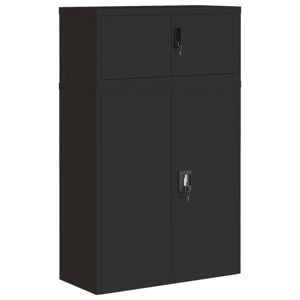 Armadio Classificatore Nero 90x40x145 cm in Acciaio 3188324