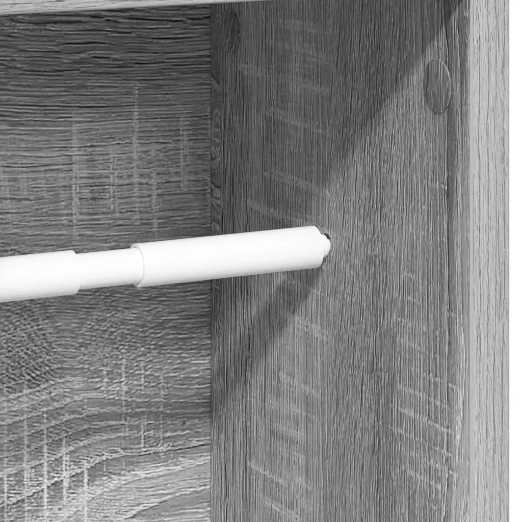Mobiletto da bagno con portarotolo Grigio Sonoma 20,5x20x90 cm 858511