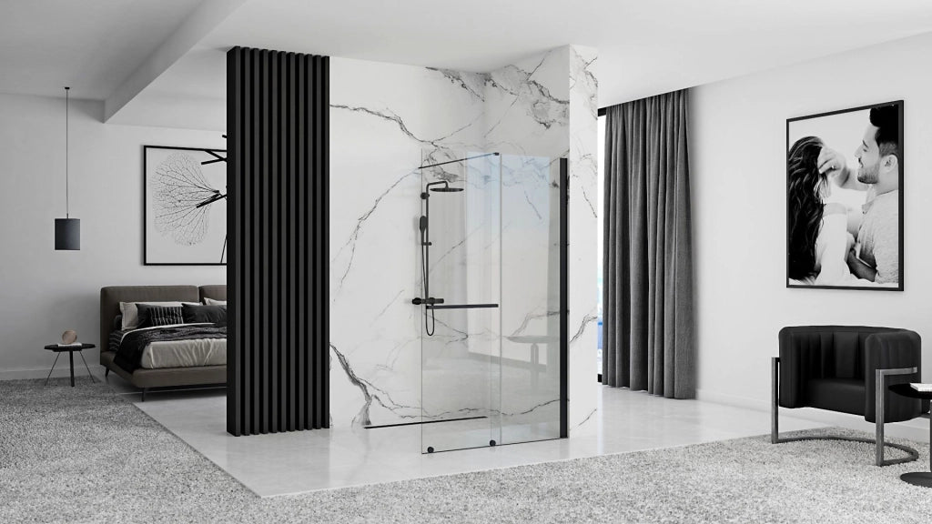 Parete Doccia Rea Cortis Black 120