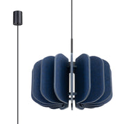 Lampada a sospensione BARDEO in feltro blu Ø45 E27 15W Pure Lume