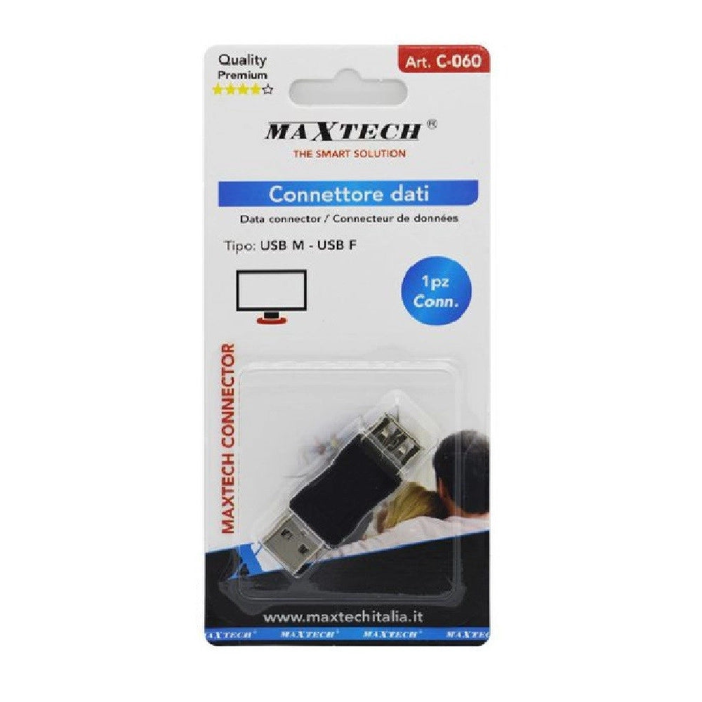 Trade Shop - Connettore Dati Adattatore Usb Maschio-usb Femmina Presa Accoppiatore Cavo C-060 -